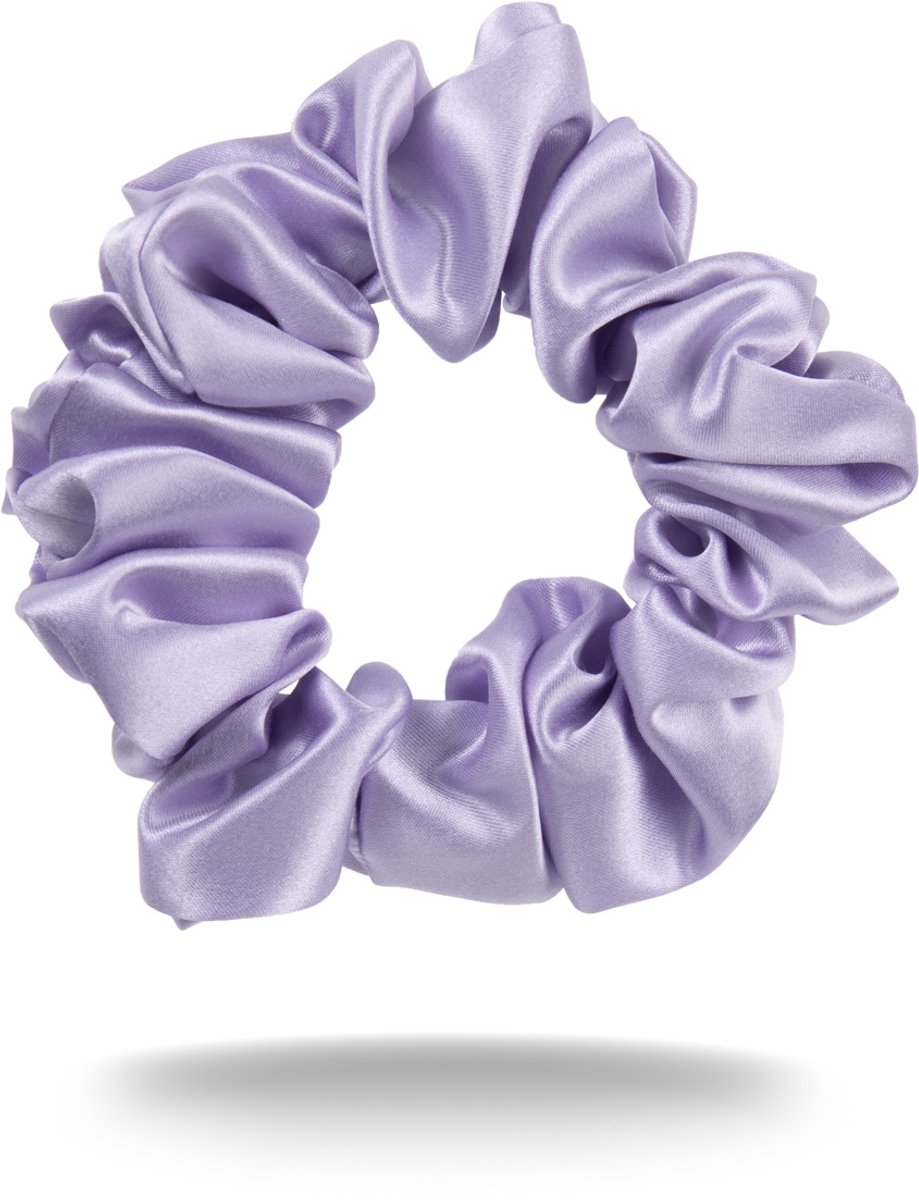 Scrunchie van 100% moerbeizijde - mulberry Silk - haar elastiek zonder haarbreuk - luxe scrunchie dames - Walure Aesthetics - large size - lila