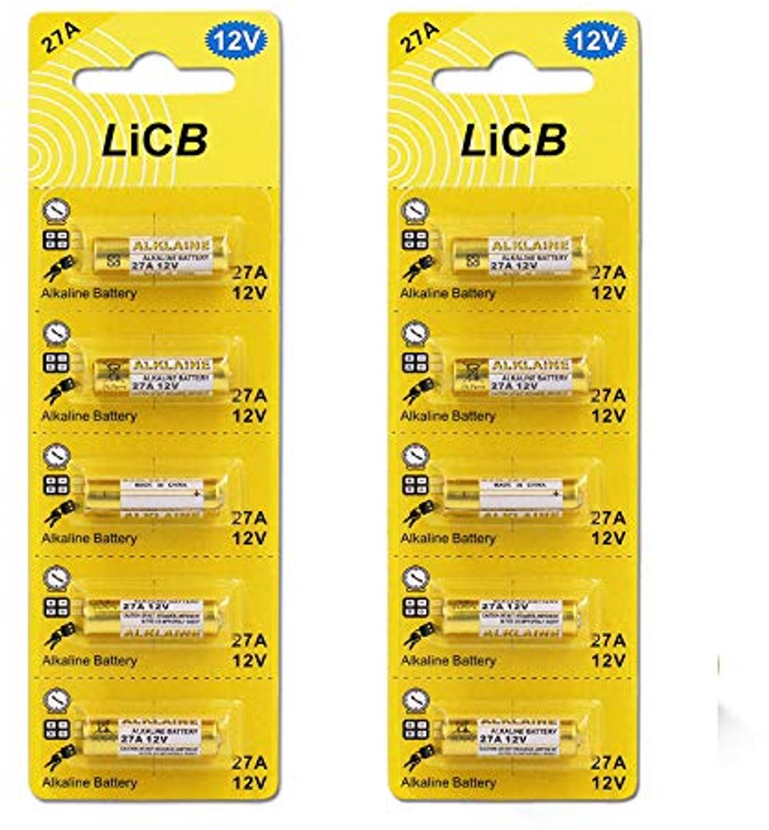 10 Stuks 27A 12V Alkalinebatterijen - Lange Houdbaarheid en Hoge Prestaties