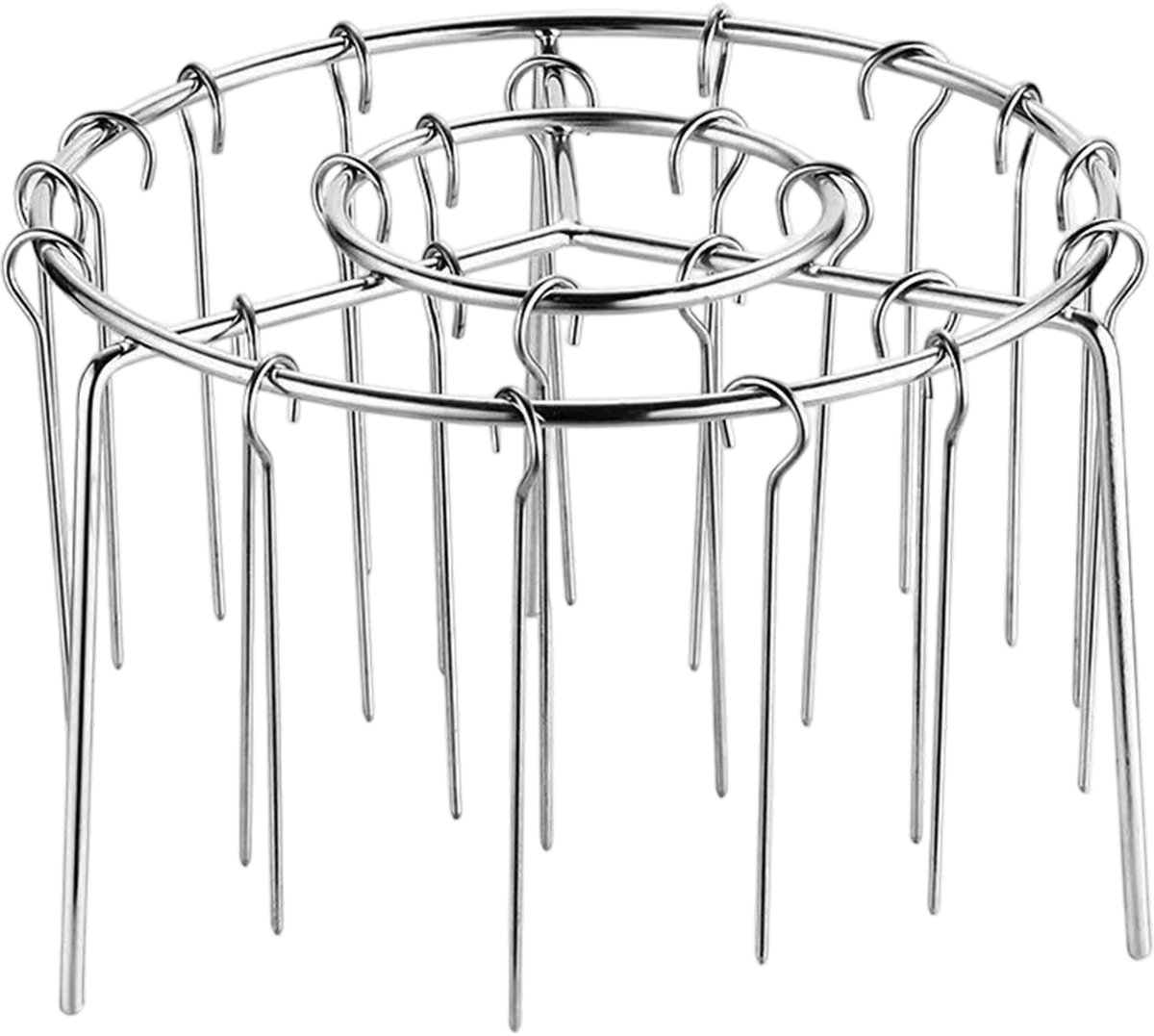 longziming BBQ Spiesenhouder – met 24 Spiezen – Spiesenrek voor Heteluchtfriteuse – Brochettehouder – BBQ Accessoire voor Vlees, Kip en Zeevruchten - Heteluchtfriteuse Koken Accessoires