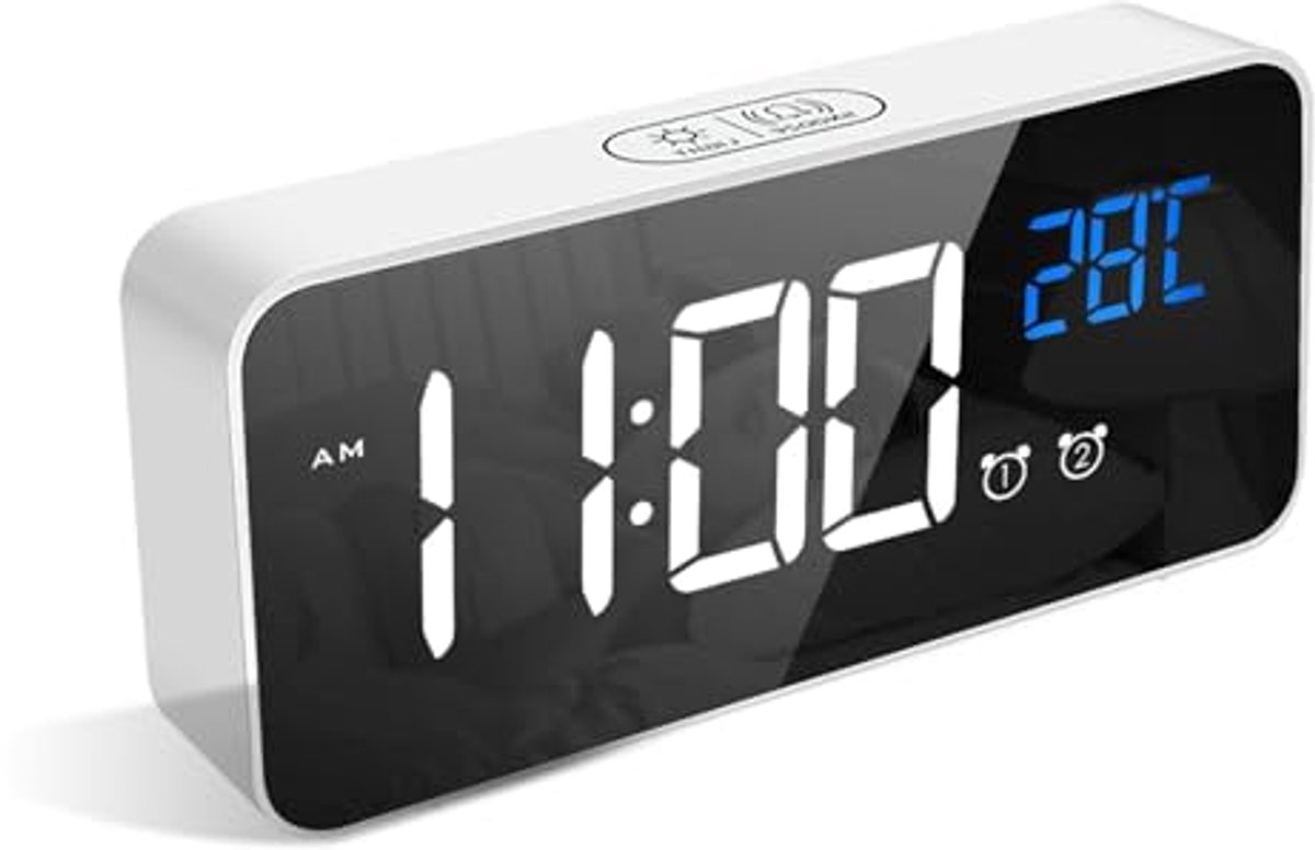 Digitale Wekker met LED Temperatuurweergave en 10 Wekgeluiden
