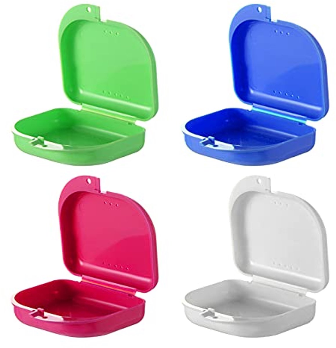 Image of 4 Stuks Kunstgebitdozen - Waterdicht, Draagbaar en Hygiënisch
