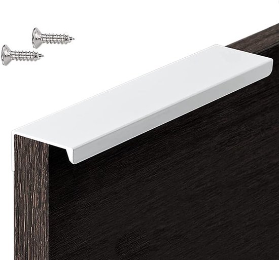 10 stuks zwarte verborgen kastgrepen, keukengrepen, deurgrepen, ladegrepen, 80 mm; verborgen grepen; aluminiumlegering; voor kledingkast, slaapkamer, badkamer
