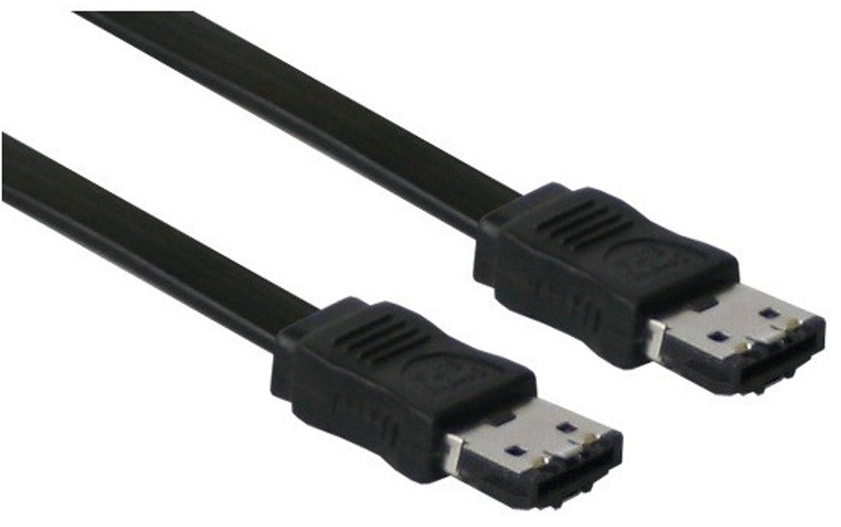 eSATA datakabel - plat - SATA300 - 3 Gbit/s / zwart - 2 meter