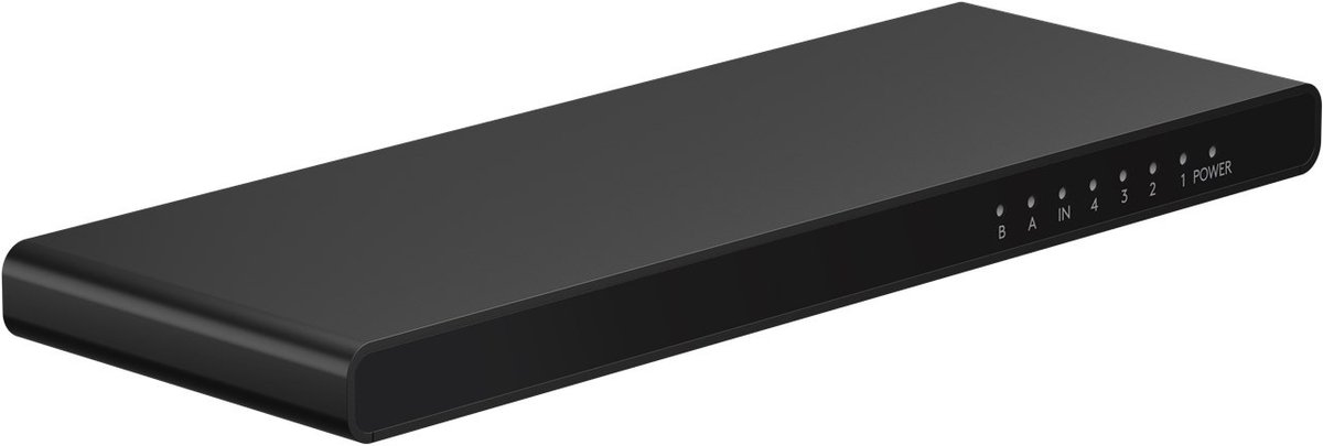 Goobay HDMI splitter 1 naar 4 - HDMI2.0 (4K 60Hz + HDR) / zwart