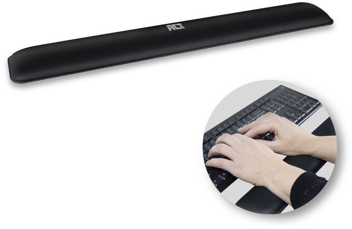 ACT AC8005 Toetsenbord Polssteun | Ergonomisch | Full-Size | Zwart