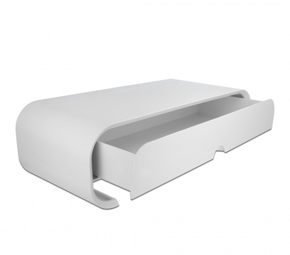 DeLOCK ergonomische monitor standaard/verhoger met 1 lade - L / wit