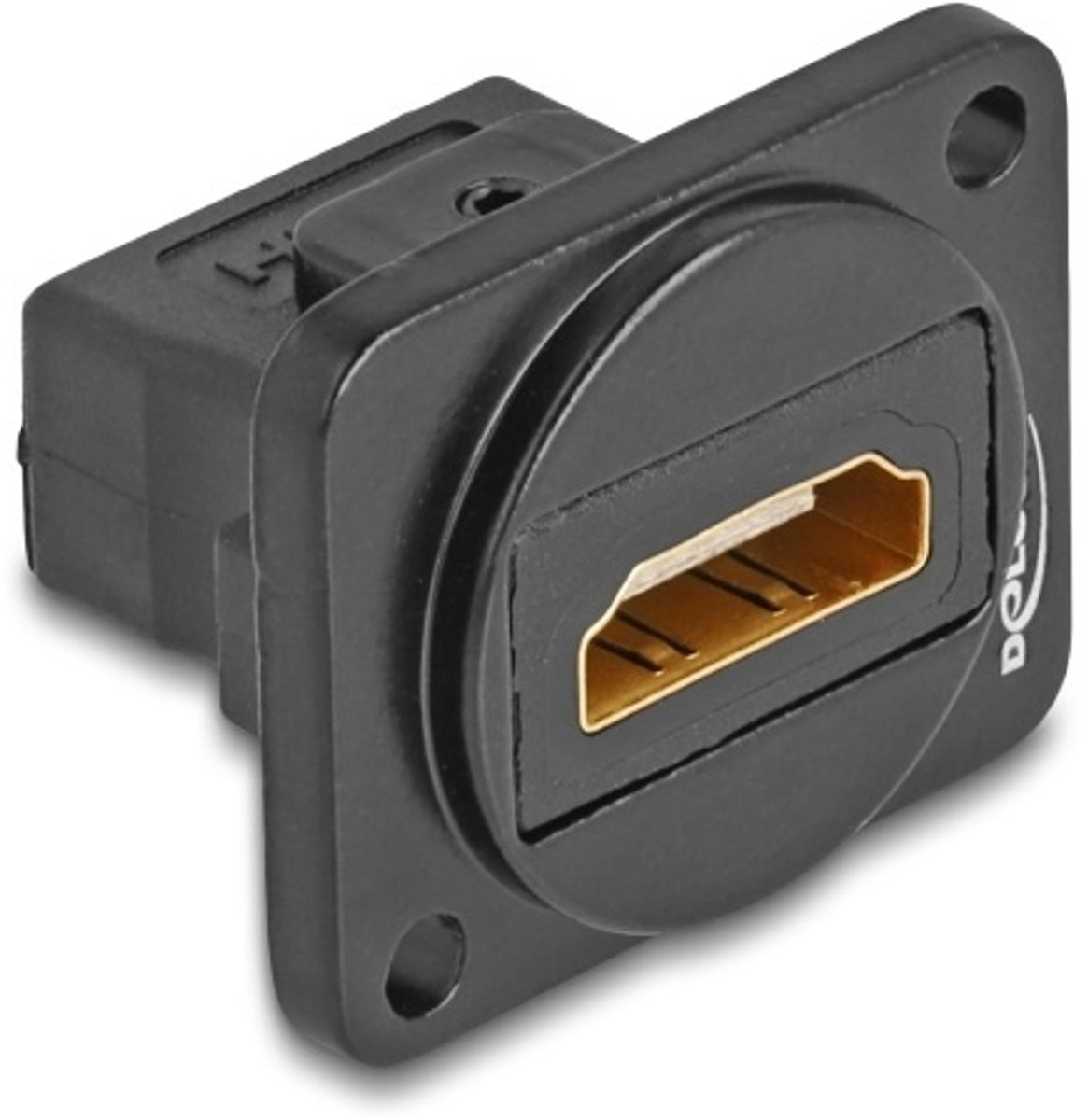 Image of HDMI D-type module | HDMI2.1 (8K 60Hz + HDR) | gegoten zink | zwart