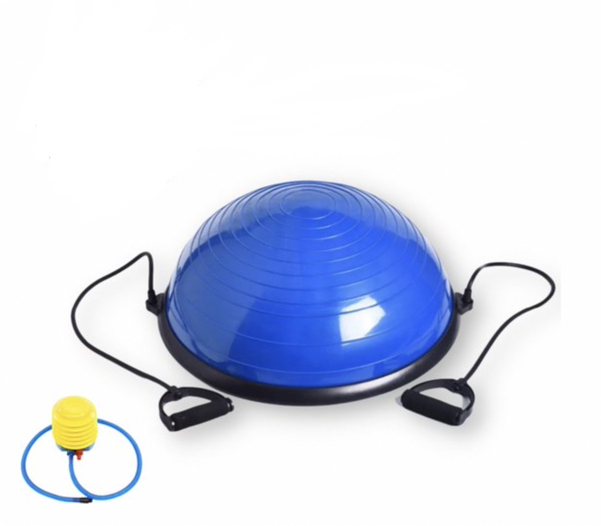 Luxari Balanstrainer - Ø 60 CM - Balanskussen - Balance Board - Wiebelkussen - Balansbord - Balansbal - Met Weerstandsbanden & Pomp - Fitness