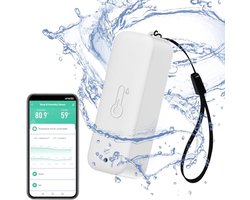 Slimme Hygrometer Thermometer - Waterdichte Vocht- en Temperatuursensor met App Alarmmelding, Magnetische Wifi Sensor voor Binnen en Buiten