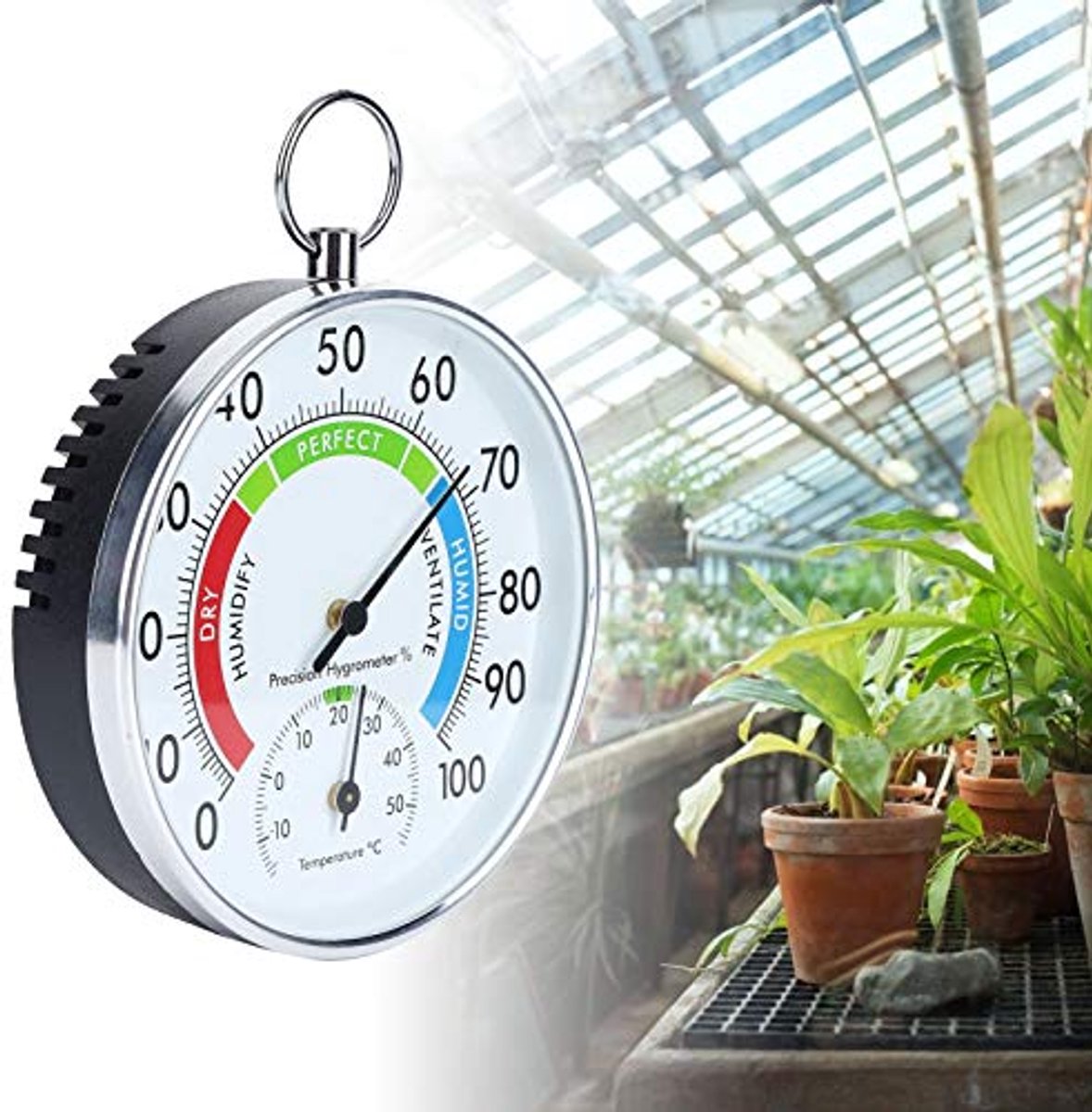 Thermometer-hygrometer voor binnengebruik - Nauwkeurige metingen van temperatuur en luchtvochtigheid