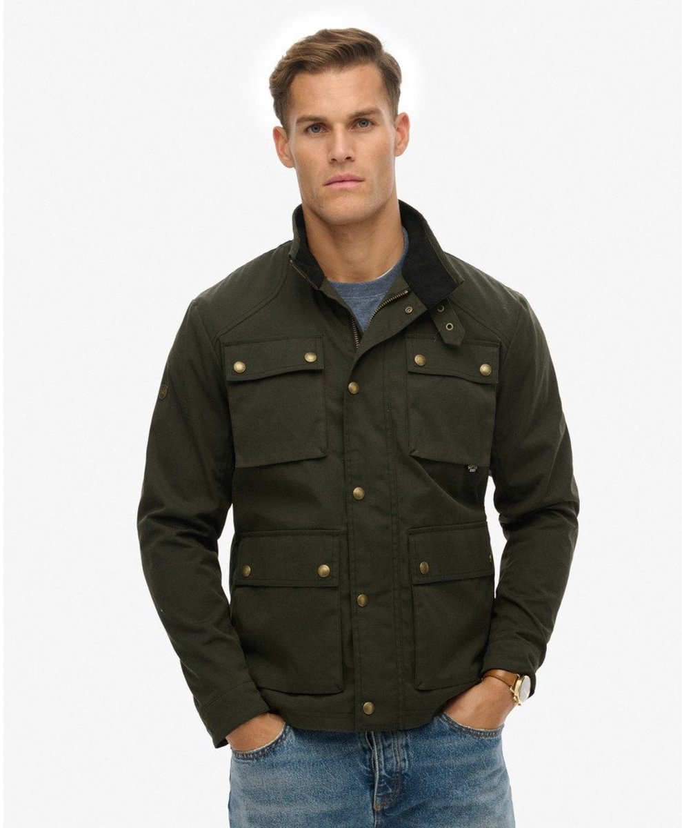 Superdry Merchant Racer waxjas Heren Buitenjassen Groen
