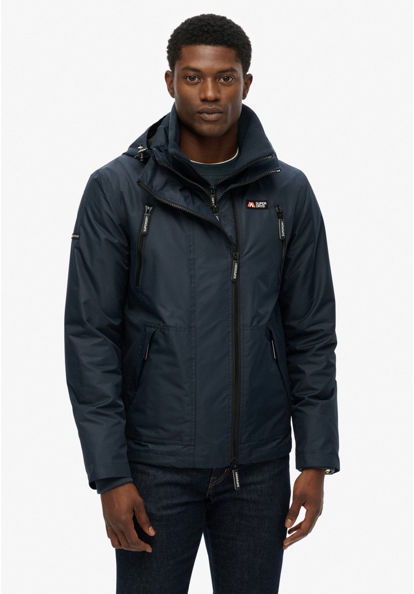 Superdry Jas Hooded Mtn Windbreaker Jacket M5012100a Eclipse Mannen Blauw