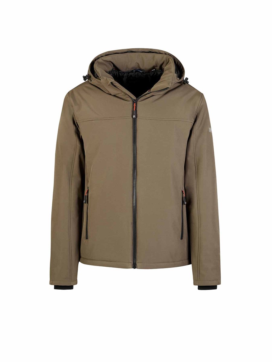 STØRVIK Bengt Softshell Winterjas Winddicht Gevoerd Heren - Maat 2XL - Bruin