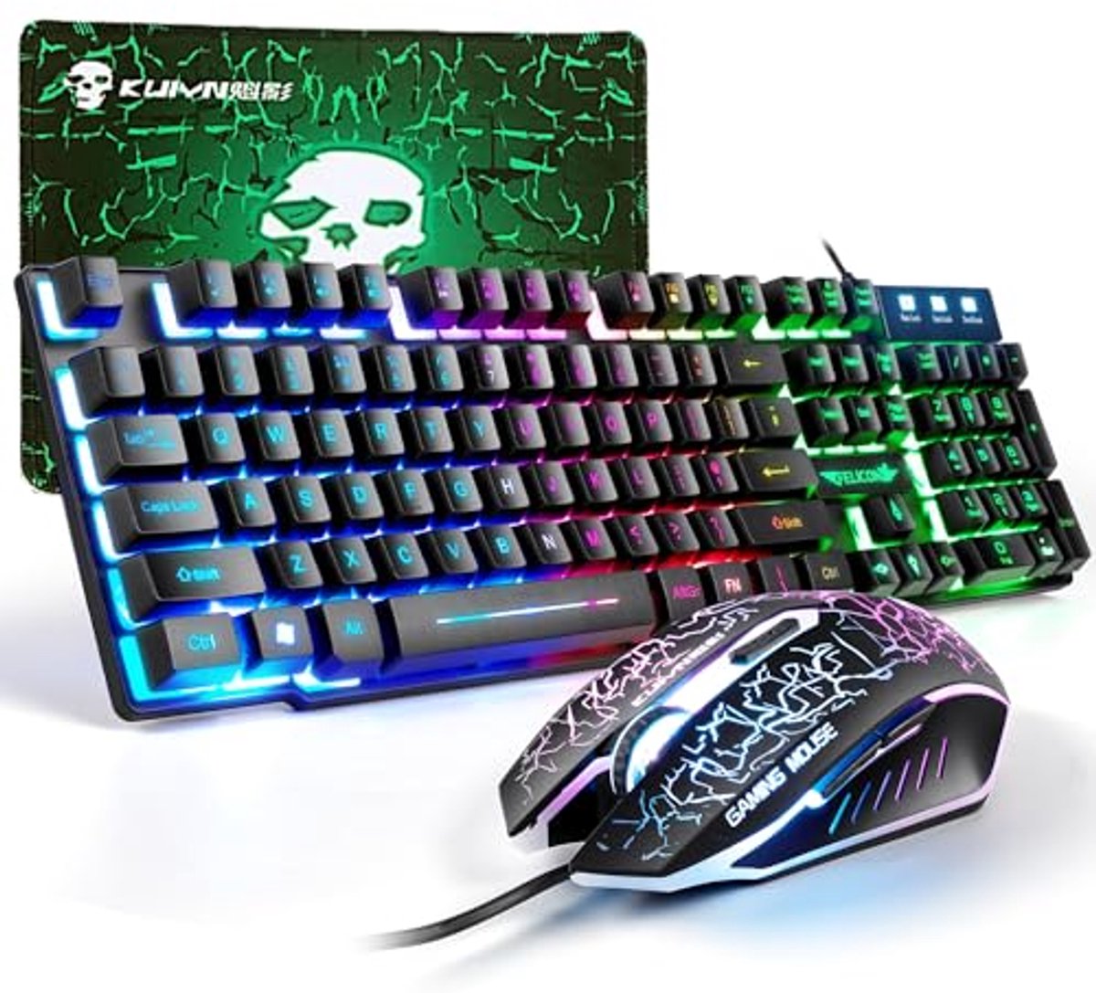Bedraad Gaming Toetsenbord USB Type-A - Membrane Toetsen - RGB Bedraad Gaming Toetsenbord USB Type-A - Membrane Toetsen - RGB