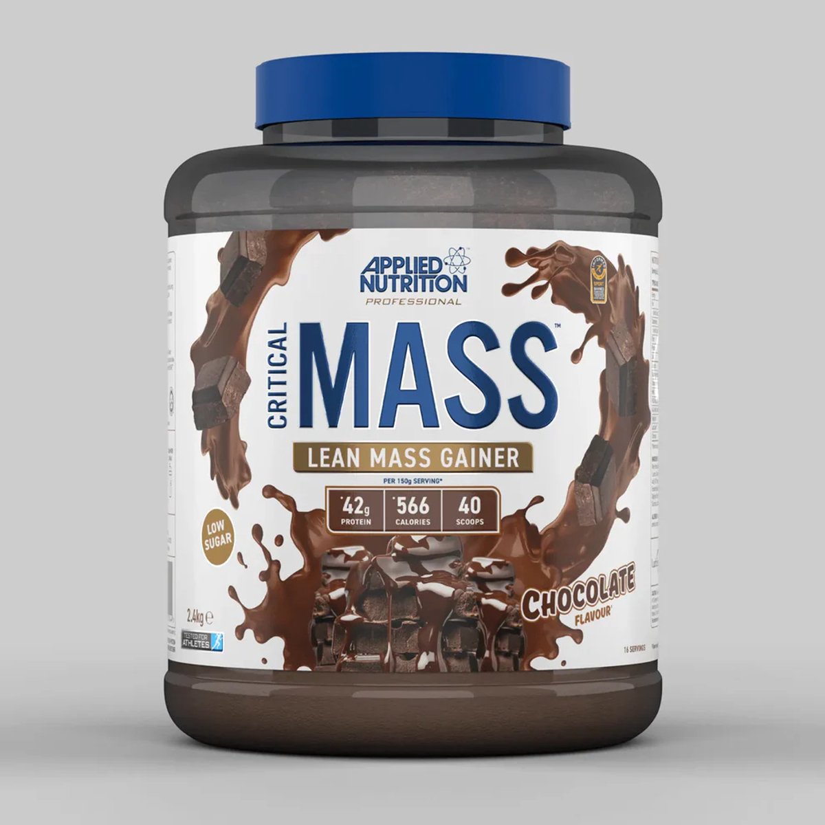 Applied Nutrition Critical Mass Professional – Weight Gainer Shake 566 kcal / 42 g eiwit – 2,4 kg – Massa & Spiergroei - Chocolade smaak