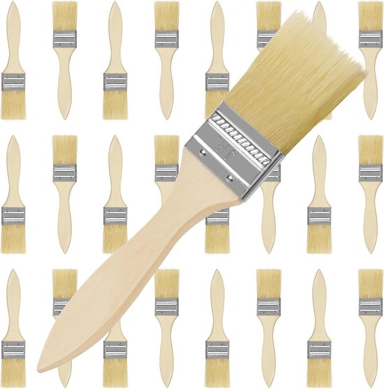 Verfkwasten set plat b 12 - 63 mm 10-delig - verfkwasten - Klusspullen