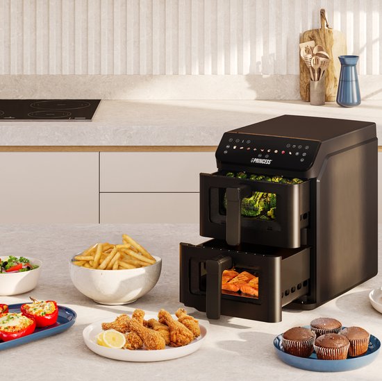 Princess Double Stack Airfryer XXL - 11,2L - 11 Bakprogramma's