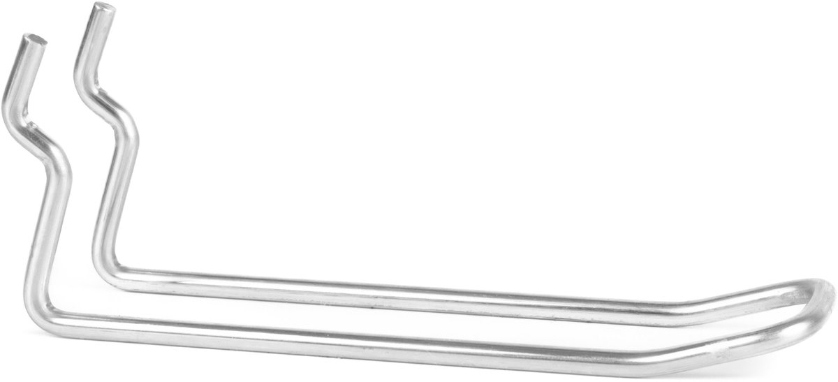 5 stuks - 10cm - Dubbele Gaatjeswand / Perfowandhaak / Boardhaak / Displayhaak - Metaal - type: PHO-10D
