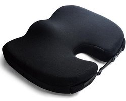 Sleeptight Zitkussen - Orthopedisch Zitkussen met Band - Stuitkussen voor Pijnlijke Stuit - Ergonomisch Wigkussen - Zitverhoger Auto - Stoelverhoger - 45cm