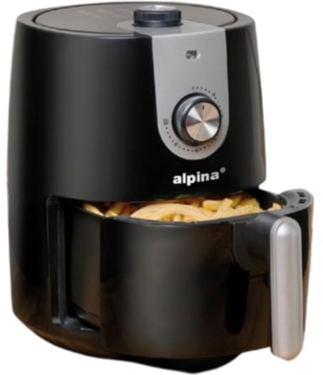 Airfryer 2L - Heteluchtfriteuse voor 2 tot 3 Personen met Timer en Aanpasbare Temperatuur - Gezond Frituren en Makkelijk schoon te maken