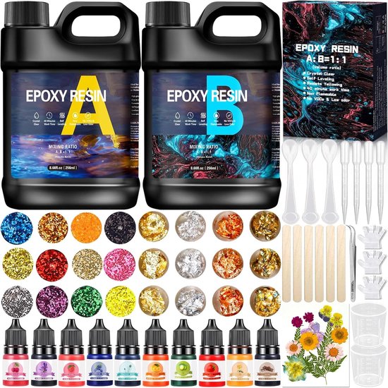 Pack de démarrage époxy Solacis - Époxy - Moules époxy - Résine de coulée époxy - Ensemble époxy - Must pour commencer avec l'époxy !