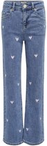 Only KOGJUICY WIDE LEG HEART EMB JEANS NOOS Jeans Filles - Taille 140
