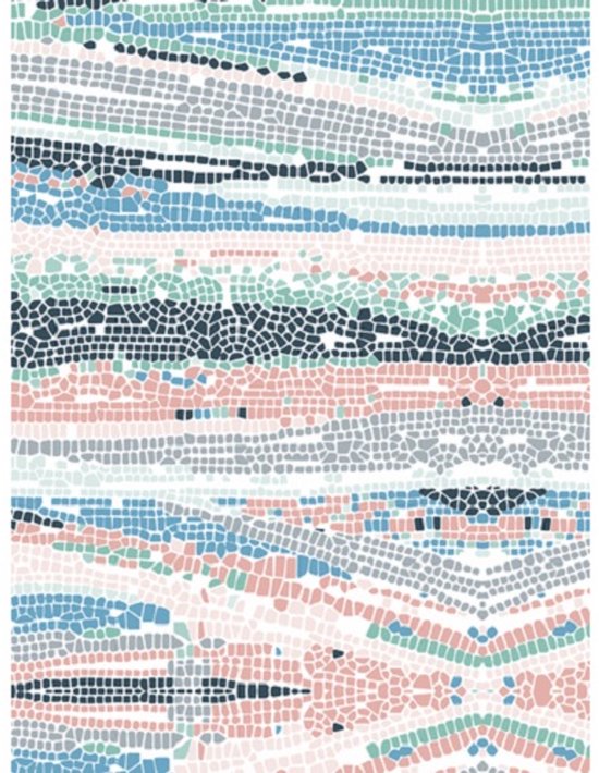 Mosaïque de papier Décopatch diverses couleurs pastel