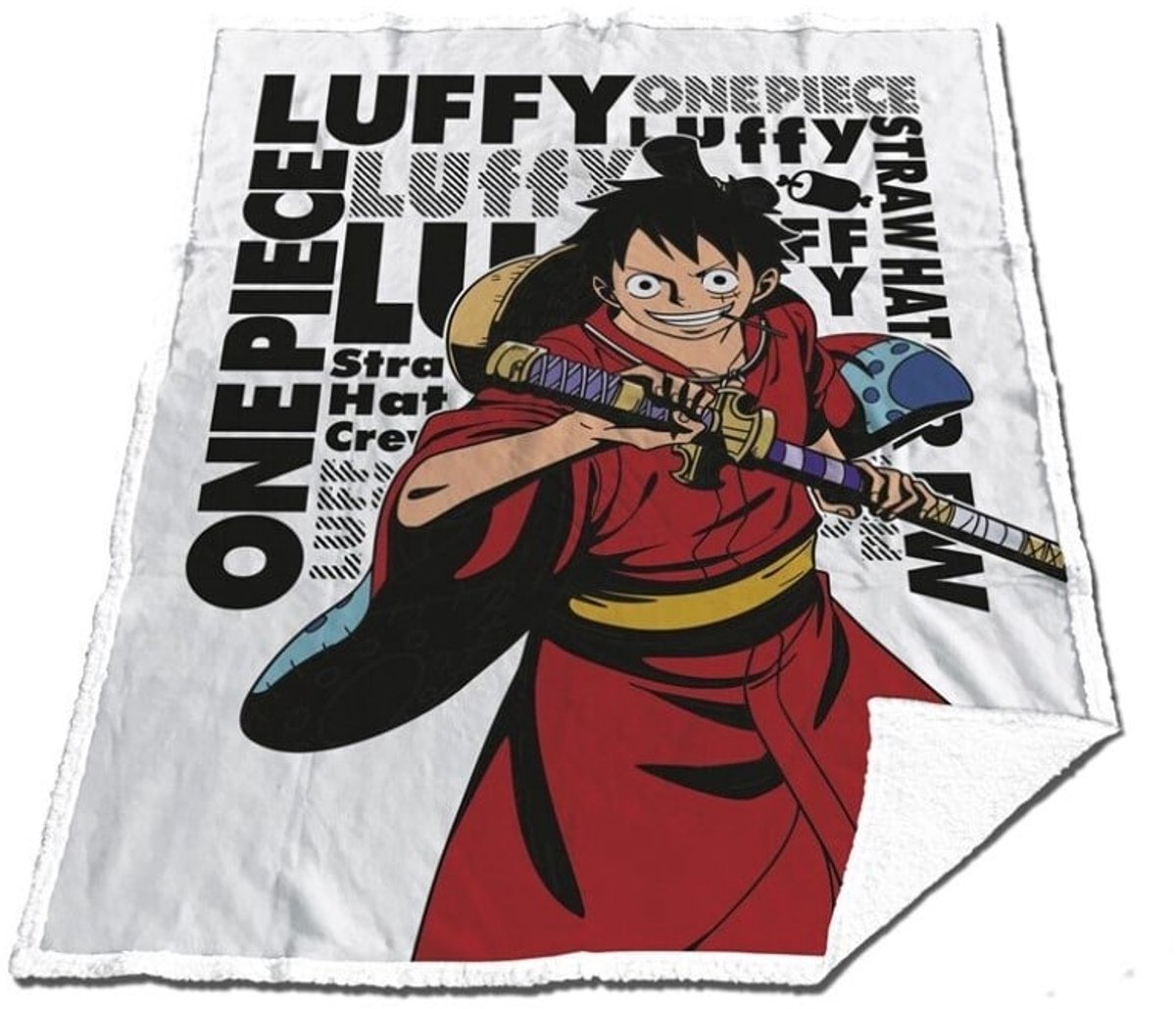 ONE PIECE - Sherpa Blanket 130x170cm - Luffy "Wano"