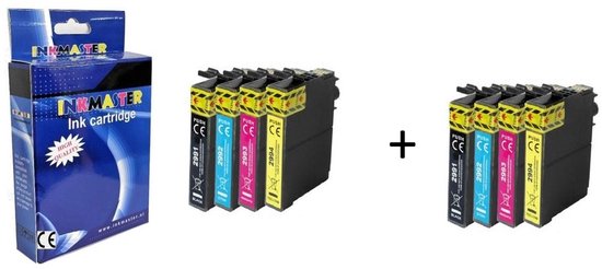 Actie prijs Inkmaster premium Huismerk Cartridges voor Epson 29 , Epson 29XL multipack van 8 stuks (2x BK, 2x C, 2x M, 2x Y) voor printers Epson Expression Home XP-245 , XP-247 , XP-255 , XP-257, XP-332, XP-335, XP-342, XP-345, XP-352, XP-355