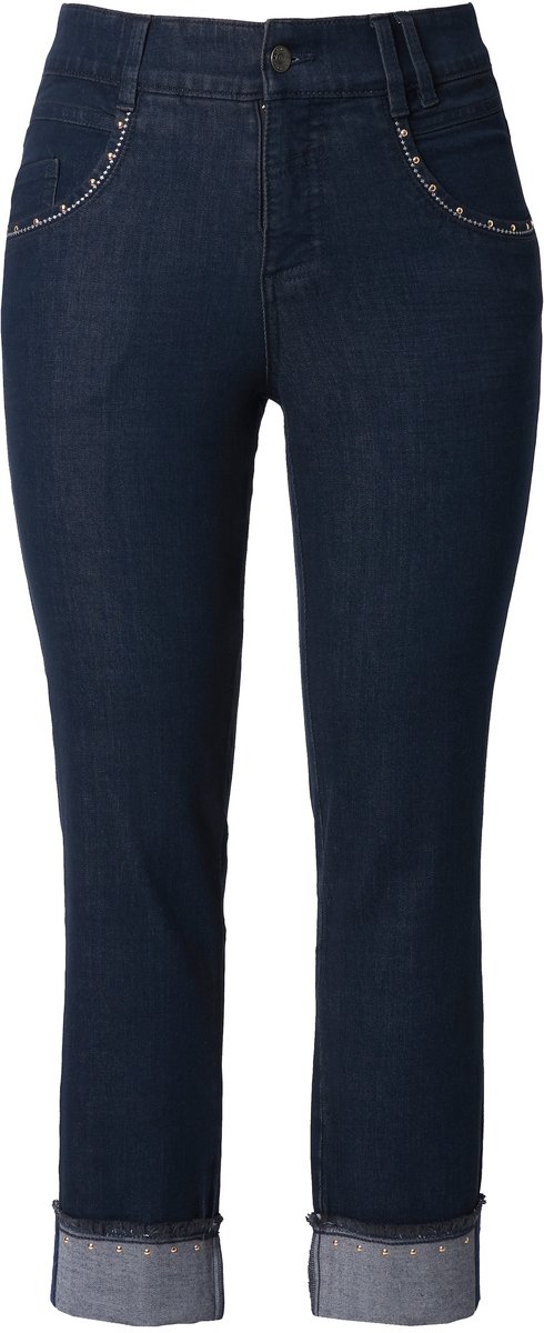 Laurasøn - Dames - Jeans slim fit - Donkerblauw denim - Maat 54