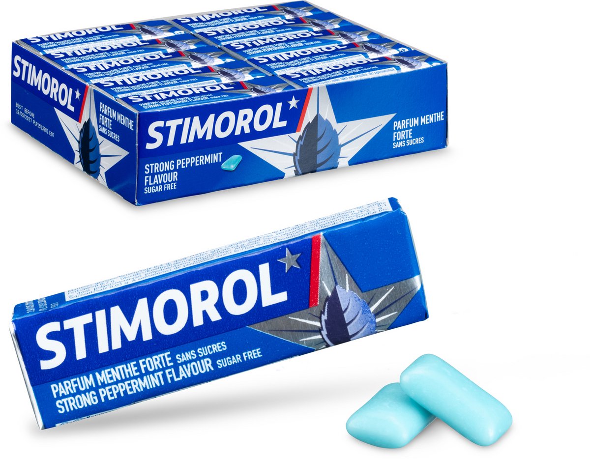 Stimorol Strong Peppermint - Kauwgom - Suikervrij - 1x30stuks