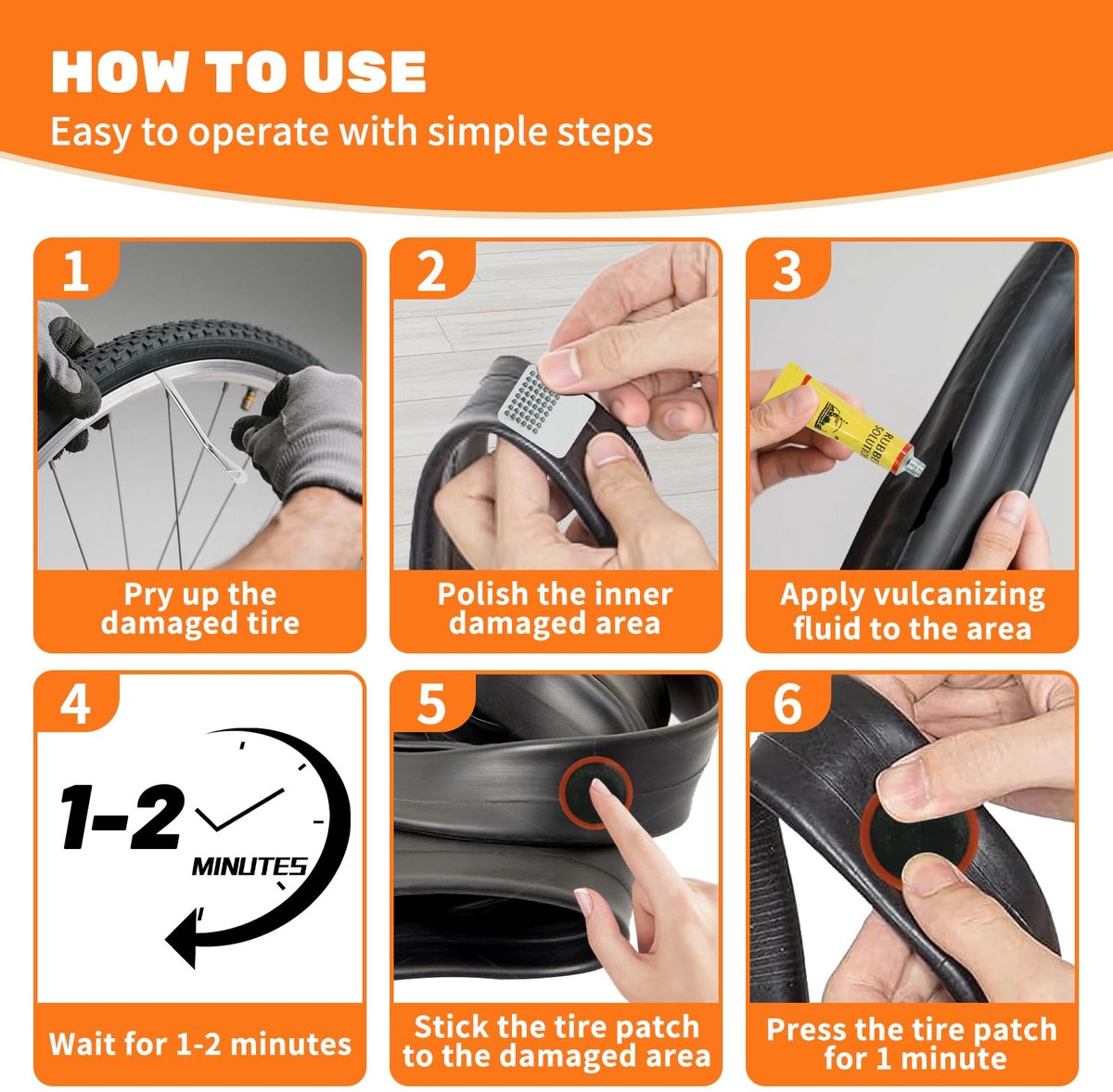 TTLUOKER Draagbare Fietsen Reparatieset 36 Patches thumbnail 4