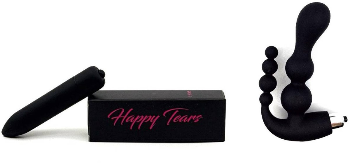 Happy Tears© Black Seduction – Prostaat Vibrator & Bullet Duo | Intense Stimulatie & Pure Passie
