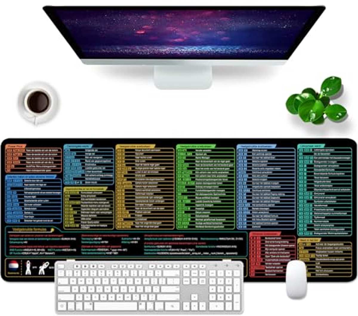 Grote Gaming Muismat XL - Zwarte Bureauonderlegger voor Toetsenbord en Muis