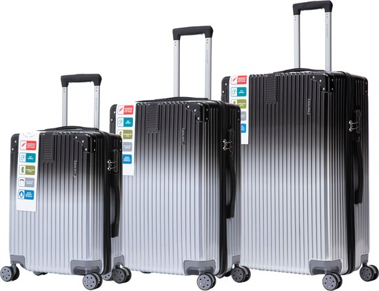 KITYTETY Set de 3 Valises Rigides Légeres - Avec Serrure à Combinaison