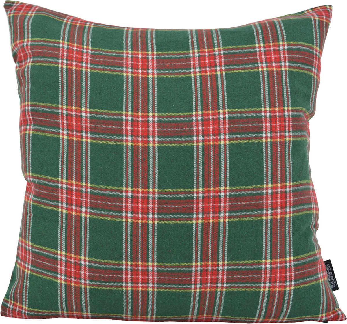 Gek op Kussens! Kerst Nordic Tartan Kussenhoes | 45 x 45 cm | Polyester groen 45x45
