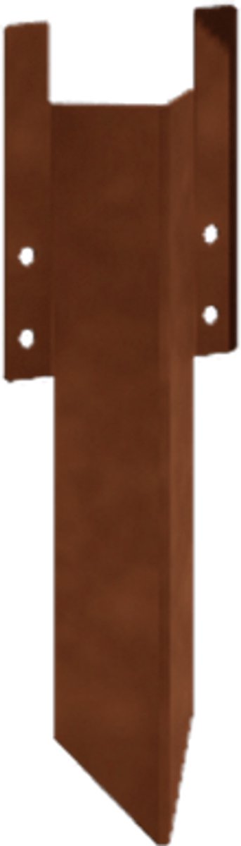 Cortenstaal grondpin - Hoogte borderrand 12 / 15 cm - Roestkleur - MySteel