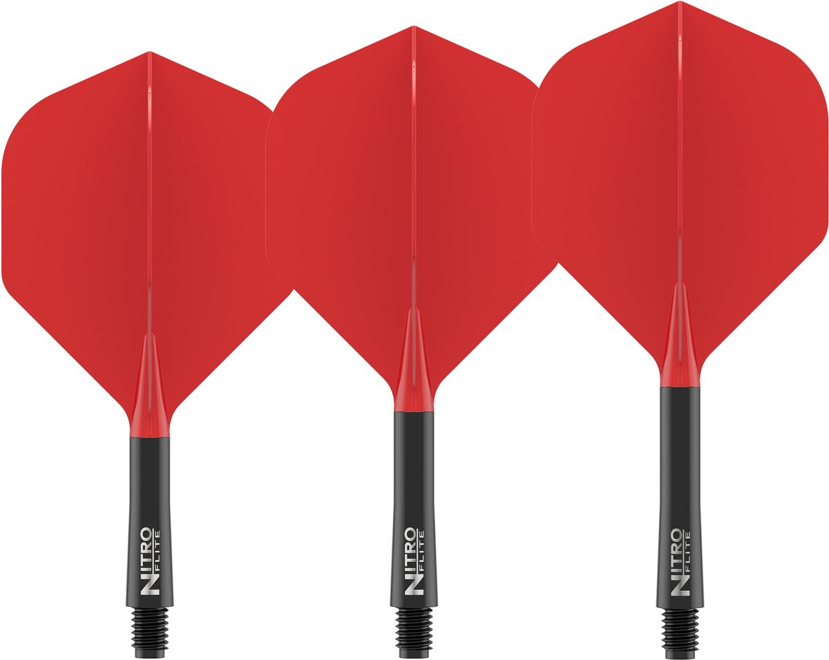 Red Dragon Nitro Flite System Black Red NO2 - Dart Flights