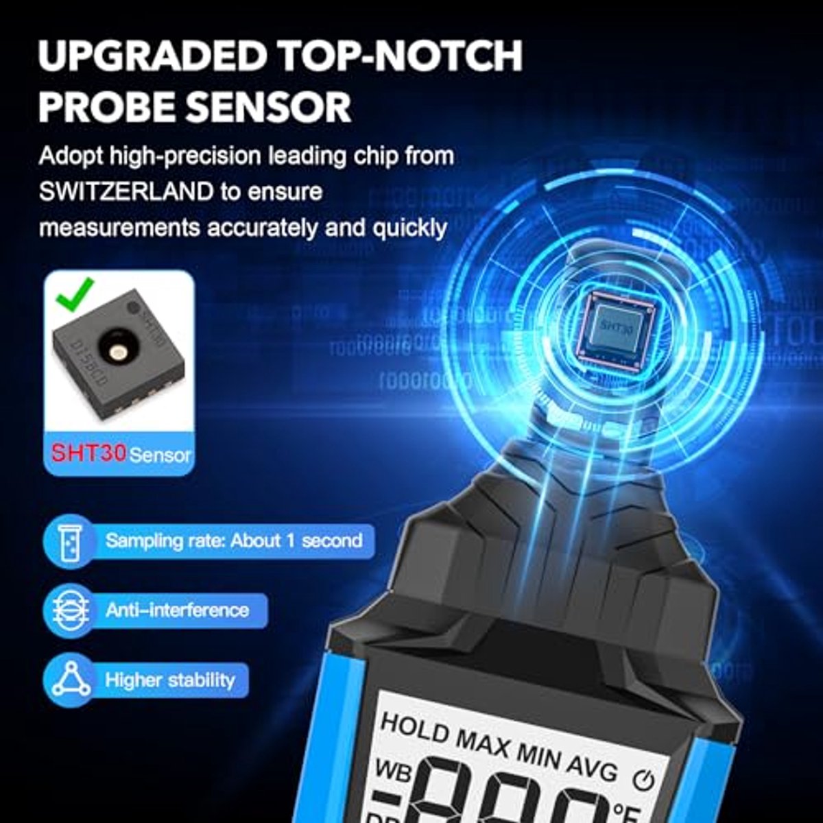 Digitale Hygrometer Thermometer - Nauwkeurige Temperatuur- en Vochtigheid Monitor voor Binnen en Buiten
