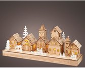 Kerst dorpsgezicht met hertjes - 5 LEDs