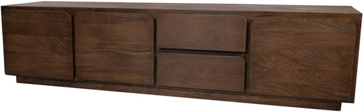 TV meubel Bloemfontein 190 cm – Mangohout walnoot – 3 deuren en 2 lades
