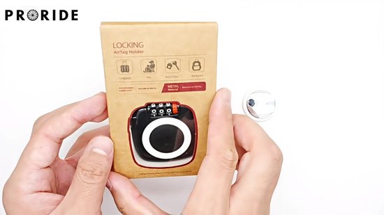 Cadenas à combinaison intelligent Proride – Câble antivol à 3 chiffres – Avec Apple Tracker – Apple Tracker – Étiquette iOS uniquement – ​​Application Apple Find My – Cadenas de valise – Cadenas de voyage – Grijs