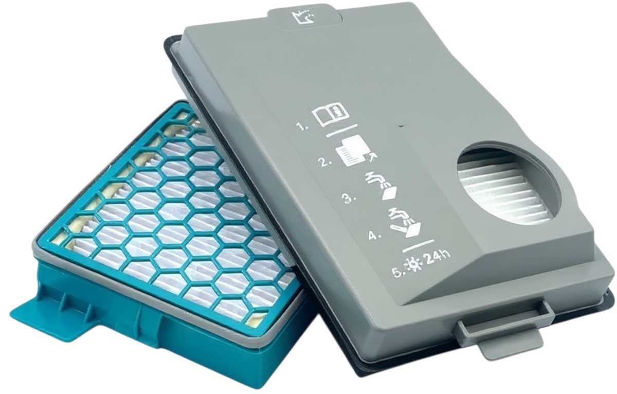 Fixem Filterset Geschikt voor Miele Boost CX1 – Vervangt SF-HY 60 & CX-FSF – Hepa Filter voor Optimale Filtratie – Stofzuiger Filter tegen Fijnstof & Allergieën – Compatibel met Boost CX1 Allergy, Cat & Dog, Parquet, PowerLine