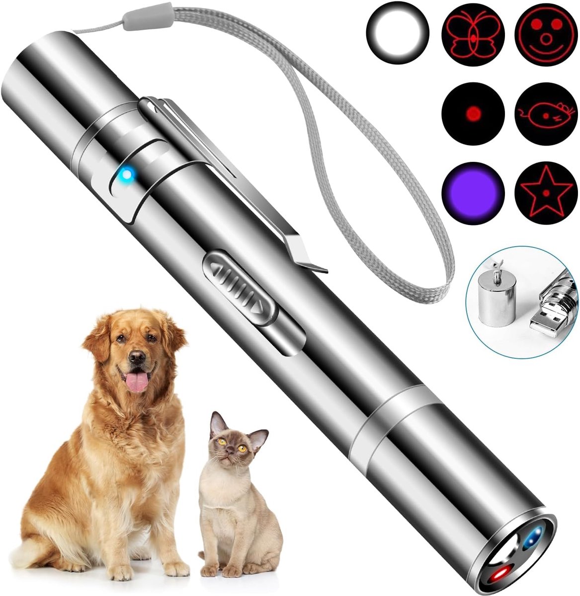 SoNis Laserpen voor Kat – Interactief Kattenspeelgoed met USB Oplaadbare Pointer – Laserlampje voor Katten Spelen & Jagen