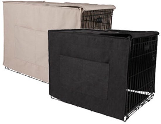 CRATE Cover - Housse de Bench élégante - Toile et Katoen - Disponible en 5 tailles - Gris foncé et Sable - Taille : M - 79 x 56 x 59 cm, Couleur : Sable