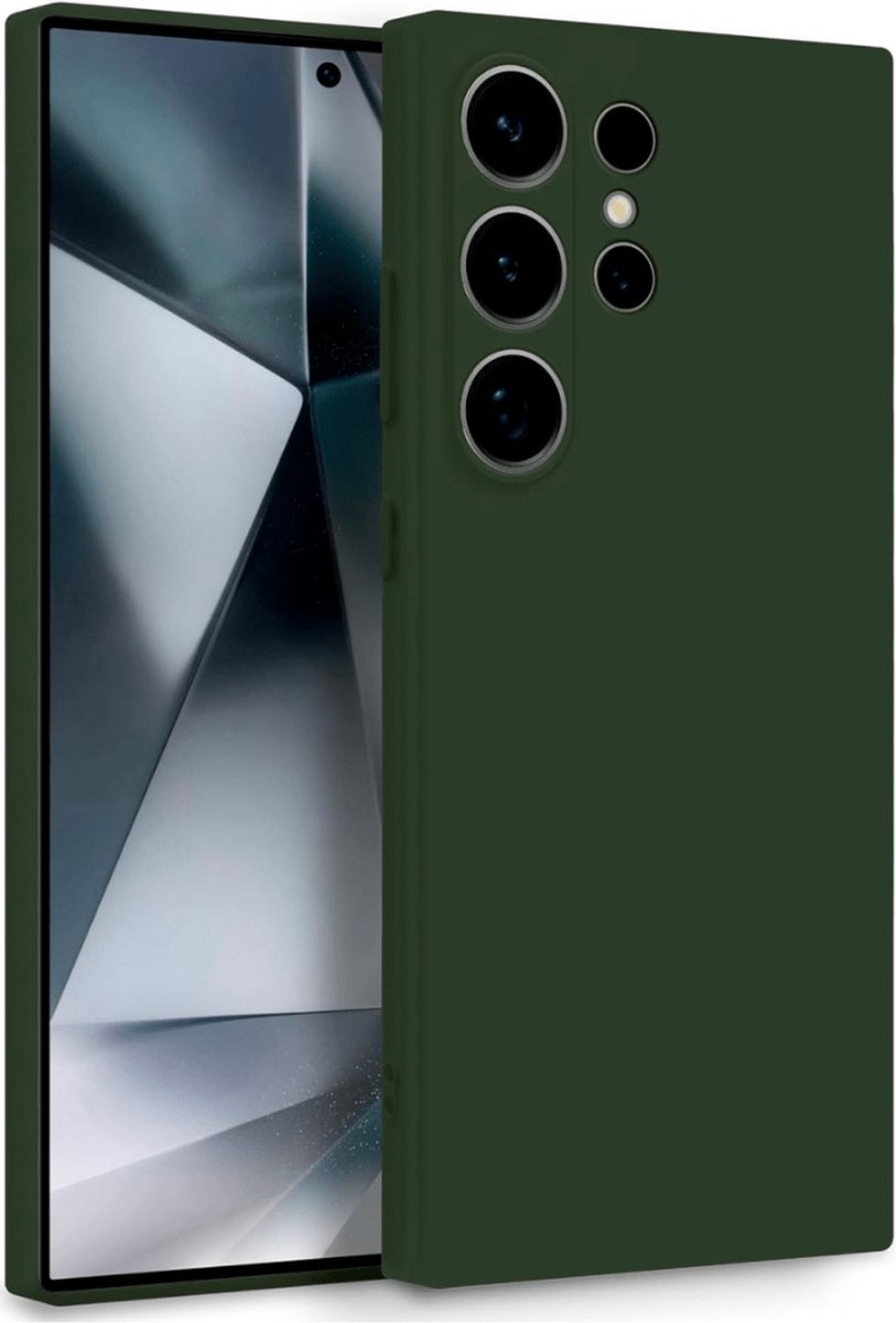Casemania Samsung S25 Ultra Siliconen Backcover - Groen