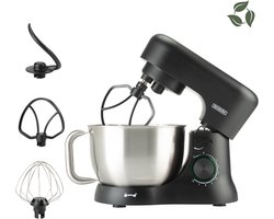 Bourgini Elements Keukenmachine – 1000W – 4,5L Mengkom – 8 Snelheden – Pulsfunctie – 3 Vaatwasserbestendige Accessoires – GRS gecertificeerd gerecyclede materialen