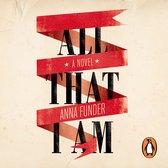 Boek kaft met de titel "ALL THAT I AM" geschreven op een rode band.
