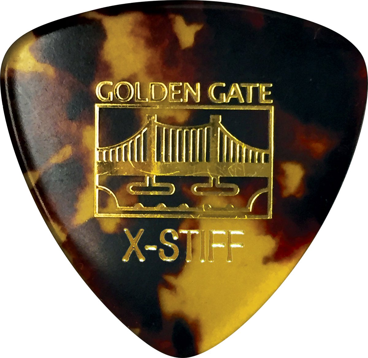 Golden Gate MP-10 Large Triangle Tortoise - plectrum - X-Stiff - 1.50 mm - 12-pack