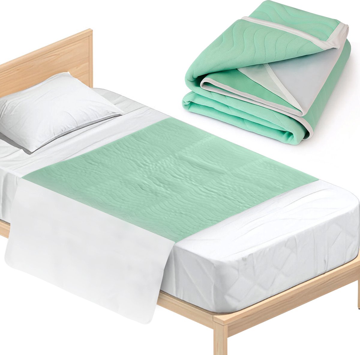 Floressa Wasbare Onderlegger 85x90 met instopstroken
